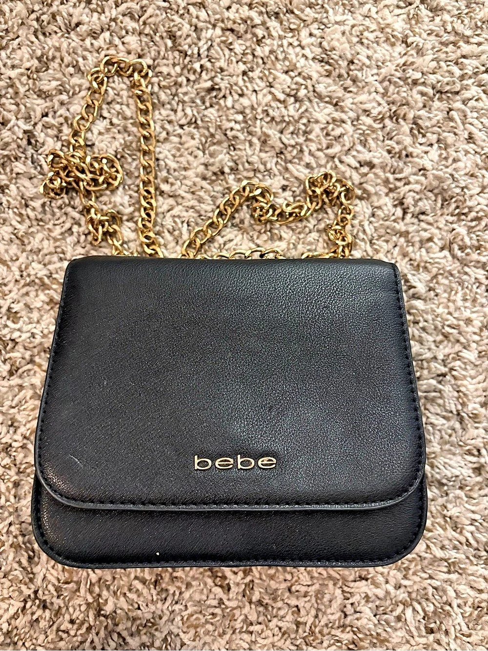 bebe Annie Flap Crossbody Black Crossbody Bag